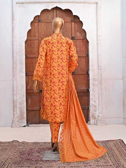 Bin Saeed Lawn 3pc Orange