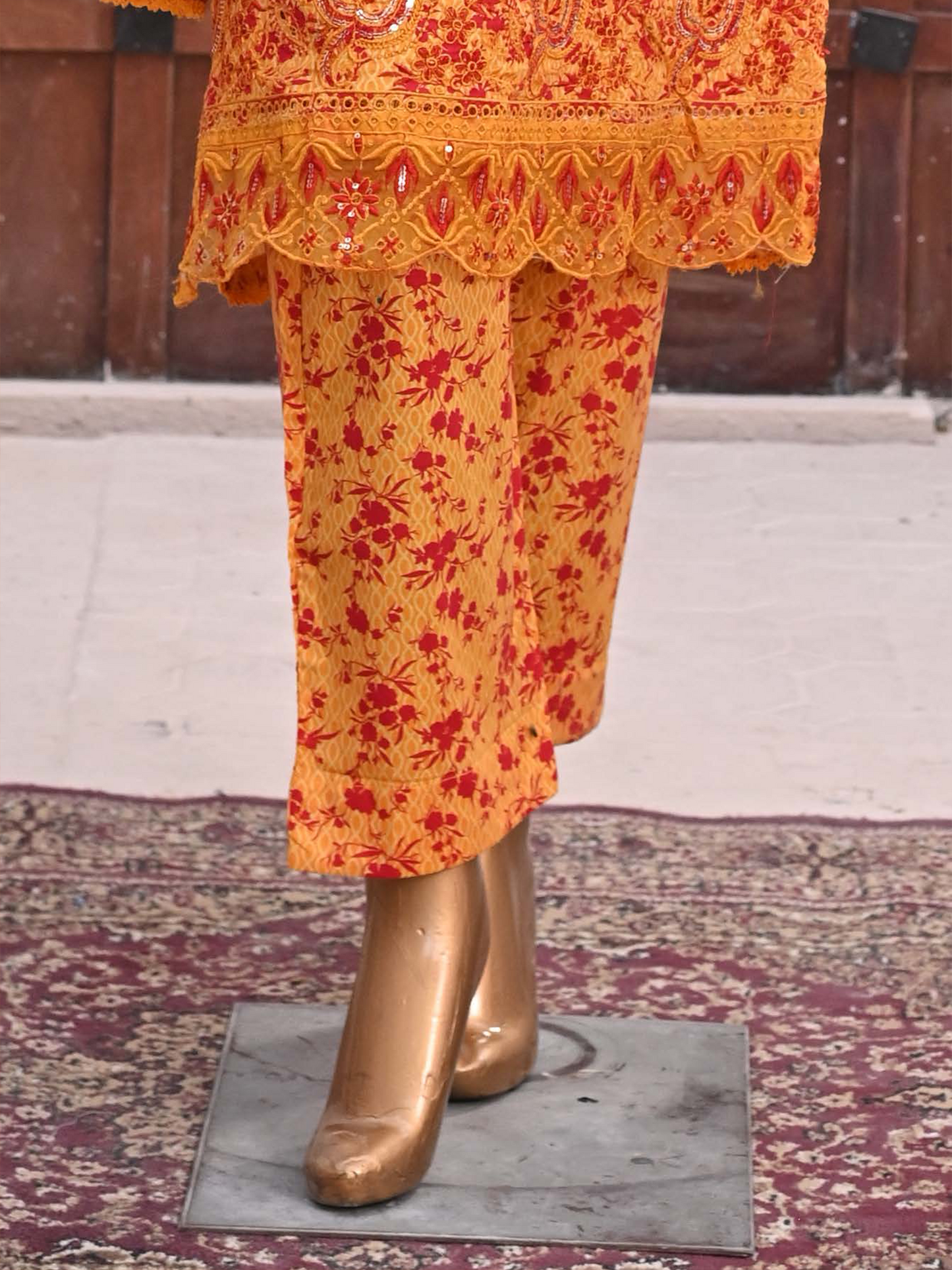 Bin Saeed Lawn 3pc Orange