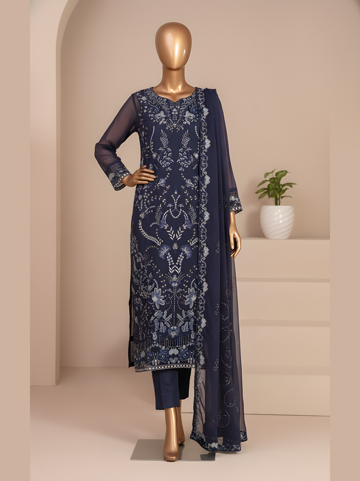 Afsanay Embroidered Chiffon