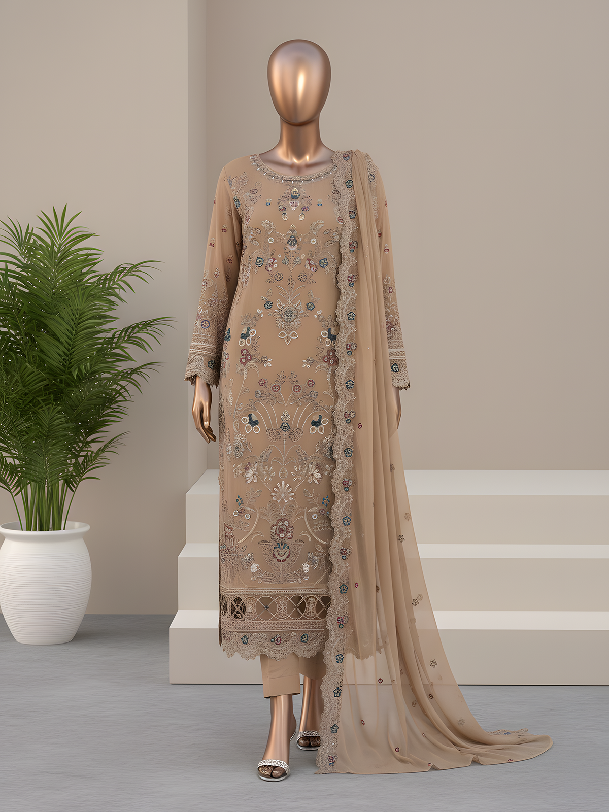 Afsanay Embroidered Chiffon