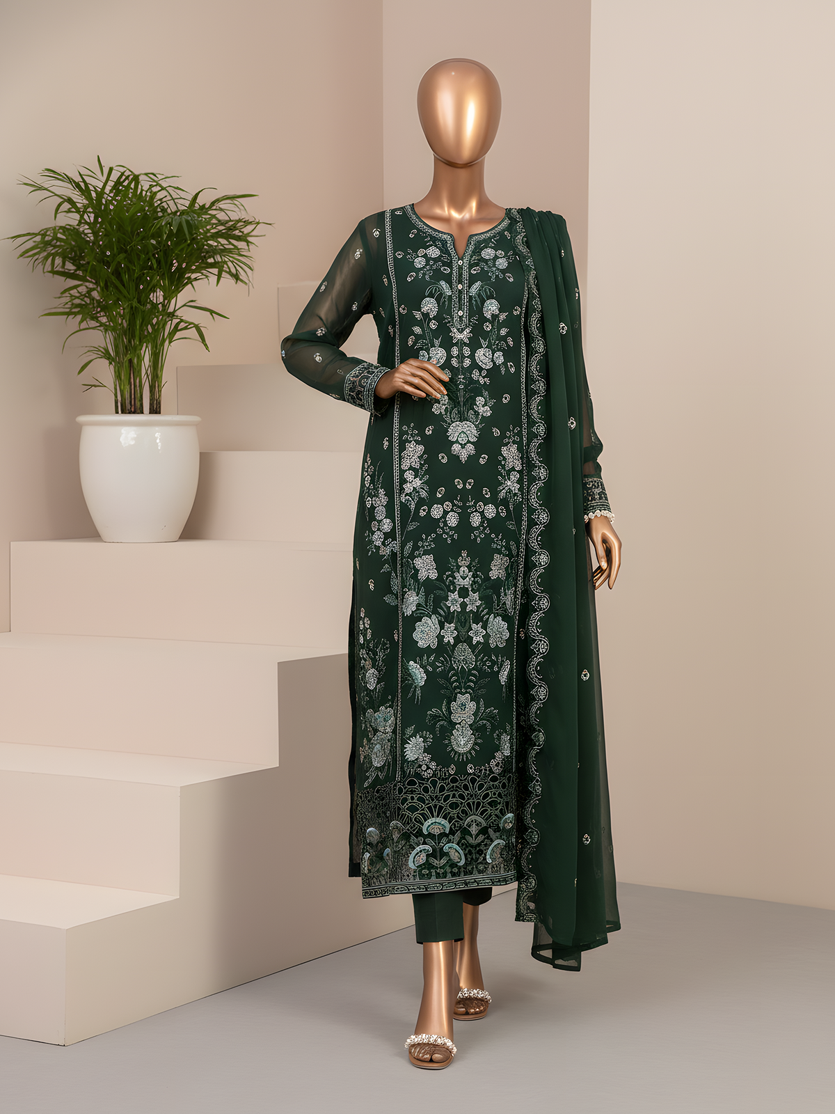 Afsanay Embroidered Chiffon