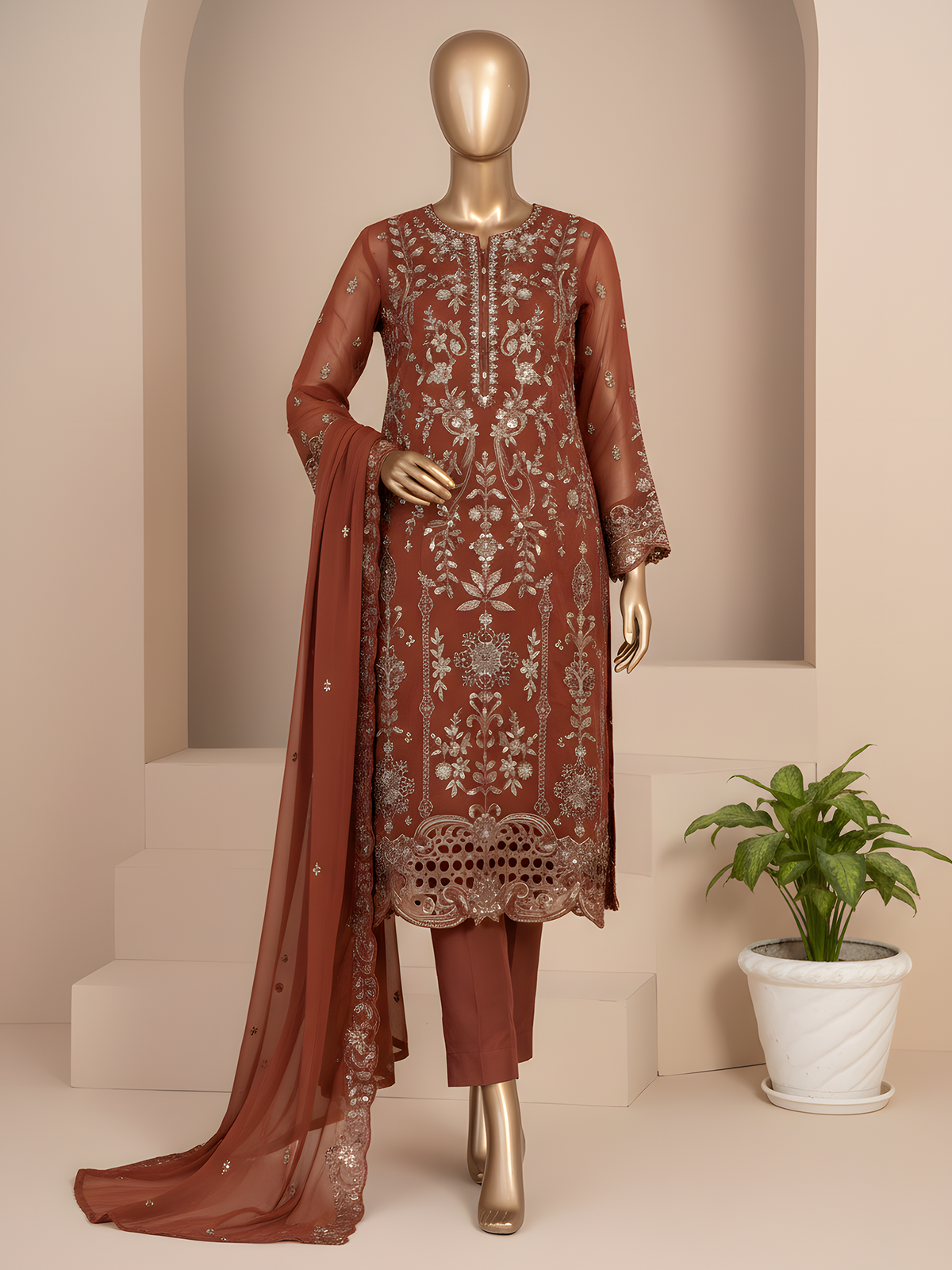 Afsanay Embroidered Chiffon