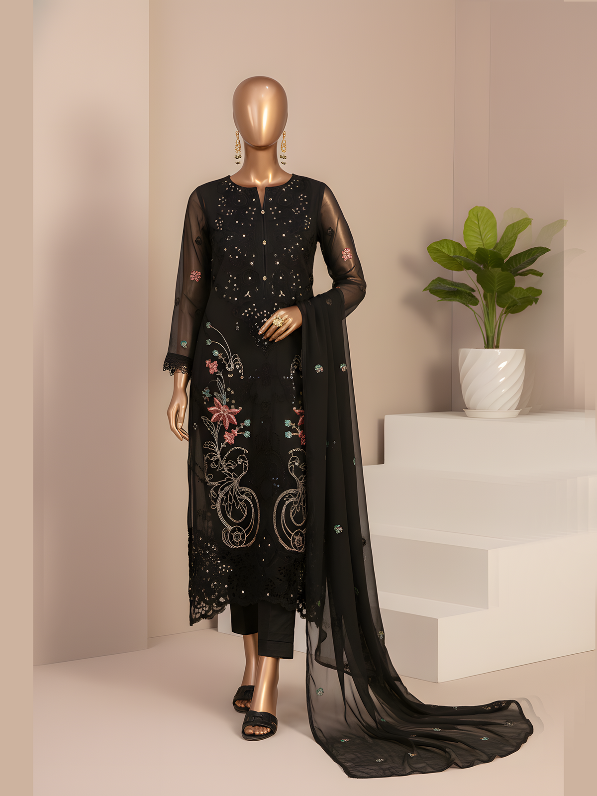 Afsanay Embroidered Chiffon