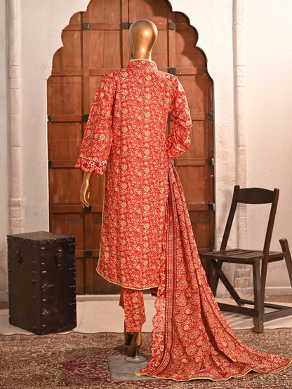 Bin Saeed Lawn 3pc Sunset Ochre