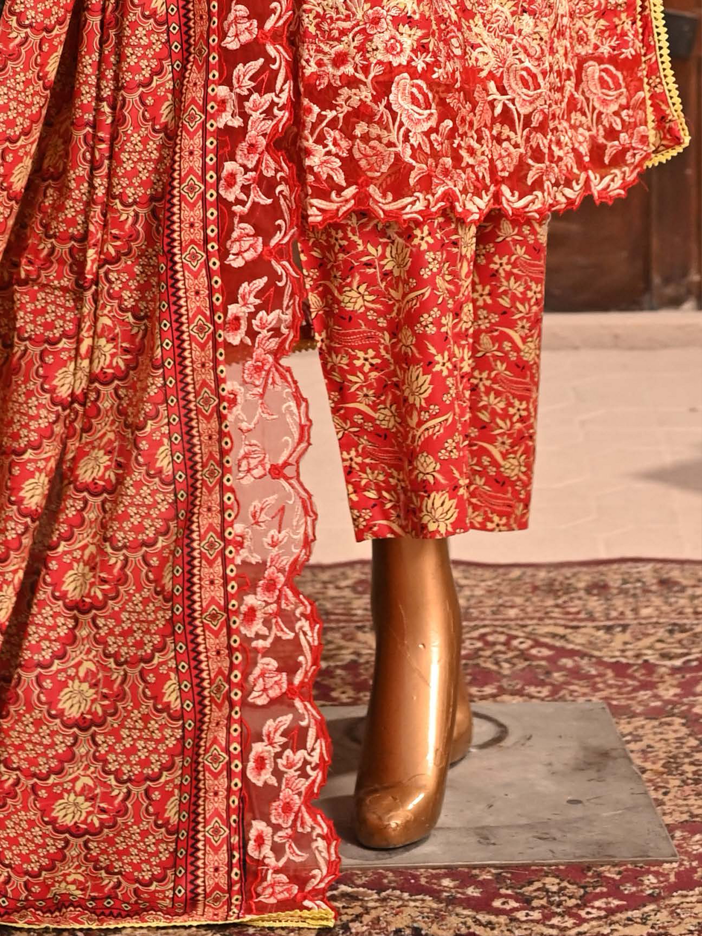 Bin Saeed Lawn 3pc Sunset Ochre